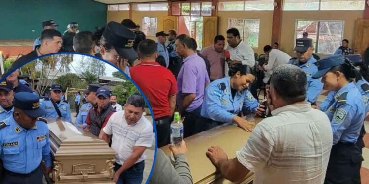 ¡Danlí llora a sus héroes! Familiares y compañeros velan a seis de los siete policías fallecidos en la CA-5