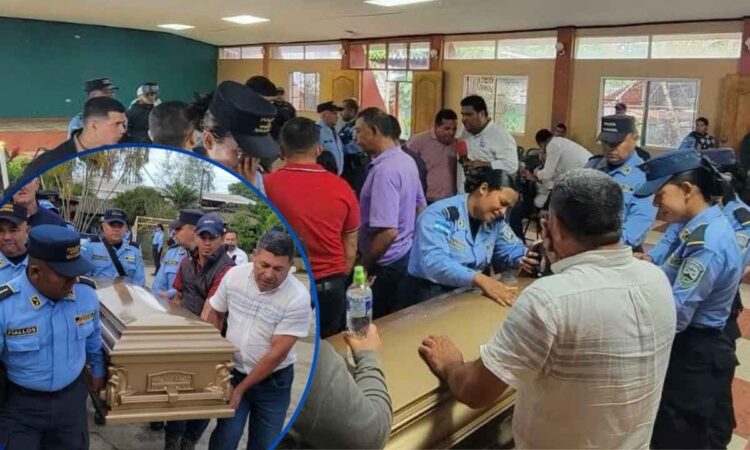 ¡Danlí llora a sus héroes! Familiares y compañeros velan a seis de los siete policías fallecidos en la CA-5