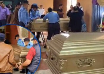 ¡Danlí llora a sus héroes! Familiares y compañeros velan a seis de los siete policías fallecidos en la CA-5