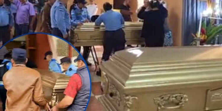 ¡Danlí llora a sus héroes! Familiares y compañeros velan a seis de los siete policías fallecidos en la CA-5
