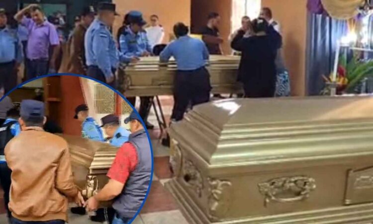 ¡Danlí llora a sus héroes! Familiares y compañeros velan a seis de los siete policías fallecidos en la tragedia de la CA-5