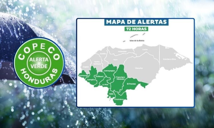 ¡Por Tormenta Cristina! Decretan Alerta Verde en nueve departamentos de Honduras