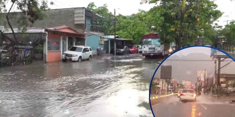 ¡Vulnerable! Inundada San Pedro Sula tras unos minutos de lluvia