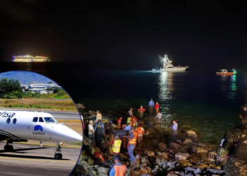 Aeronave de LANHSA impactó contra una escalera antes de caer al mar en Roatán