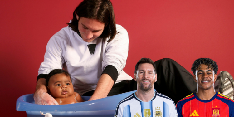 Messi y Lamine Yamal