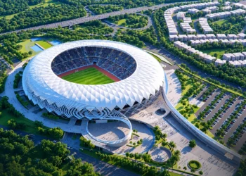 El Salvador levanta el estadio de fútbol más moderno de América Latina