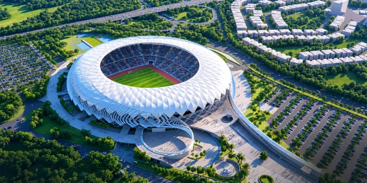 El Salvador levanta el estadio de fútbol más moderno de América Latina