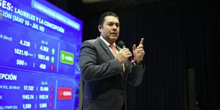 Alcalde Juan Diego Zelaya expone ante ingenieros las acciones para enfrentar la crisis hídrica en la capital