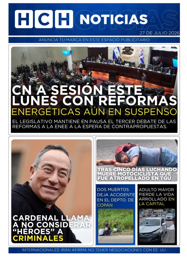 Portada HCH lunes 27 de julio del 2026