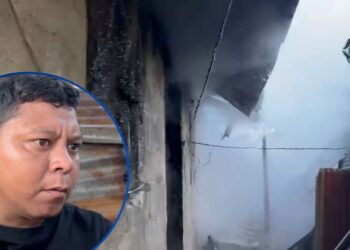 ¡Indignado el dueño! Un inquilino le quemó la casa tras discusión de pareja en El Progreso