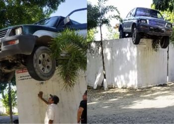 ¡Casi pidió habitación con parqueo incluido! Carro estuvo a segundos de caer sobre un hotel