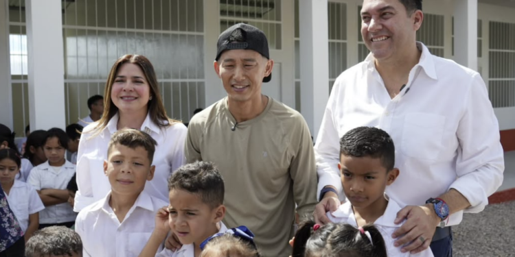 Juan Diego Zelaya y Shin Fujiyama inauguran proyecto educativo que beneficiará a más de 80 niños en Cerro Grande