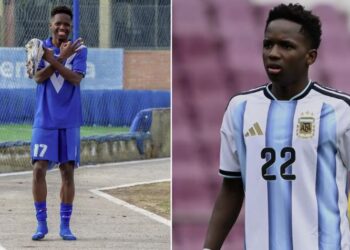 Kiki Ramos, el delantero negro de 17 años que debutó en la selección juvenil de Argentina