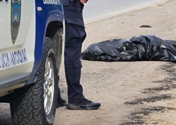 ¡Dantesco! Lanzan un “embolsado” a orilla de una calle en San Manuel, Cortés