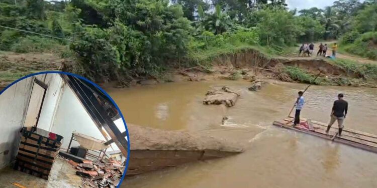 ¡Lluvias golpean Olancho y La Mosquitia! Ya se reportan personas desaparecidas, puentes y cultivos destruidos, y viviendas dañadas