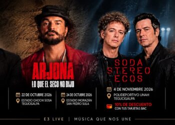 ¡Honduras se prepara para cantar a todo pulmón! E3 Live anuncia grandes conciertos para octubre y noviembre