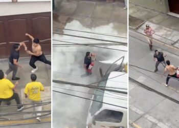 La insólita razón detrás de la violenta pelea callejera que se viraliza en redes sociales