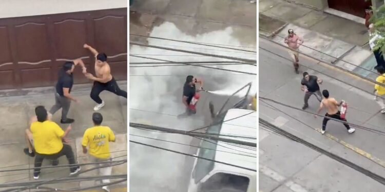 La insólita razón detrás de la violenta pelea callejera que se viraliza en redes sociales