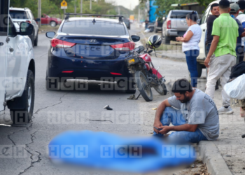¡Tragedia en segundos! Rastra arrolla a motociclista y le quita la vida en San Pedro Sula