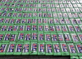 Hallaron casi media tonelada de cocaína con la imagen de Erling Haaland en un camión en la frontera de Ecuador
