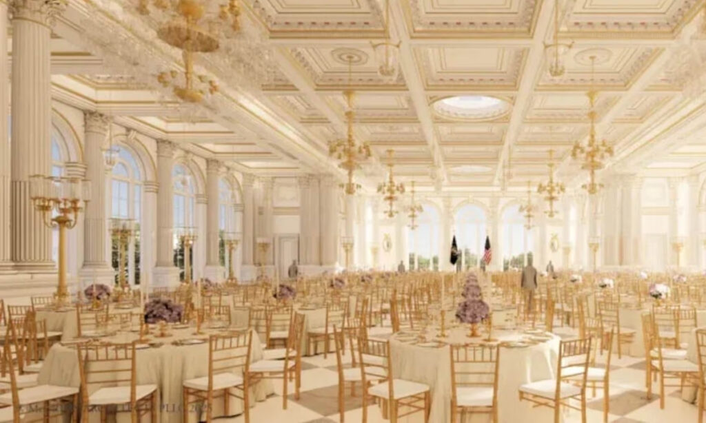 Frenan obras del Salón de Baile en la Casa Blanca