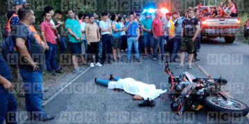 Joven motociclista muere en accidente de tránsito en carretera de Santa Bárbara a San Pedro Sula