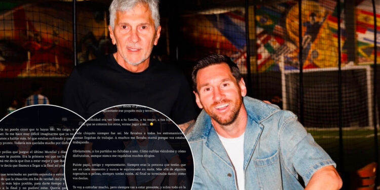Lionel Messi despide a su padre