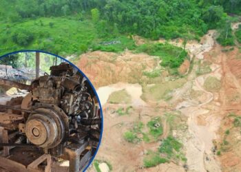 MP destruye maquinaria utilizada en minería ilegal en la Biosfera del Río Plátano