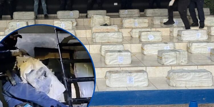 ¡Activado el narcotráfico! 1,200 kilos de cocaína son los hallados en la “narcocisterna” de El Progreso