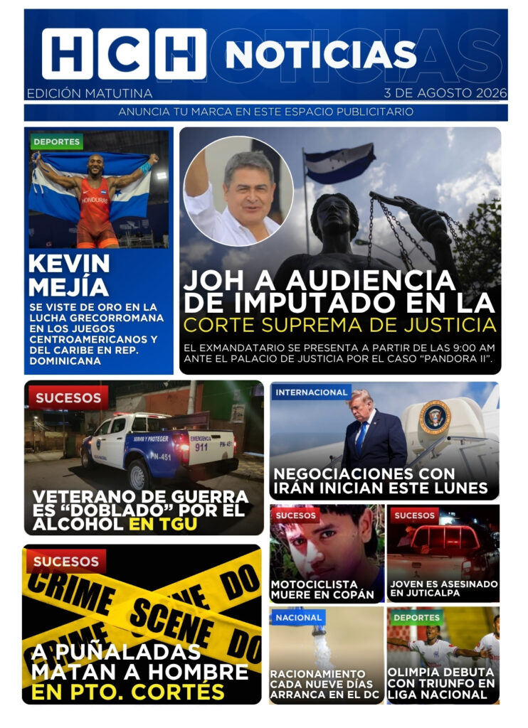 Portada HCH lunes 3 de agosto 2026 Edición Matutina