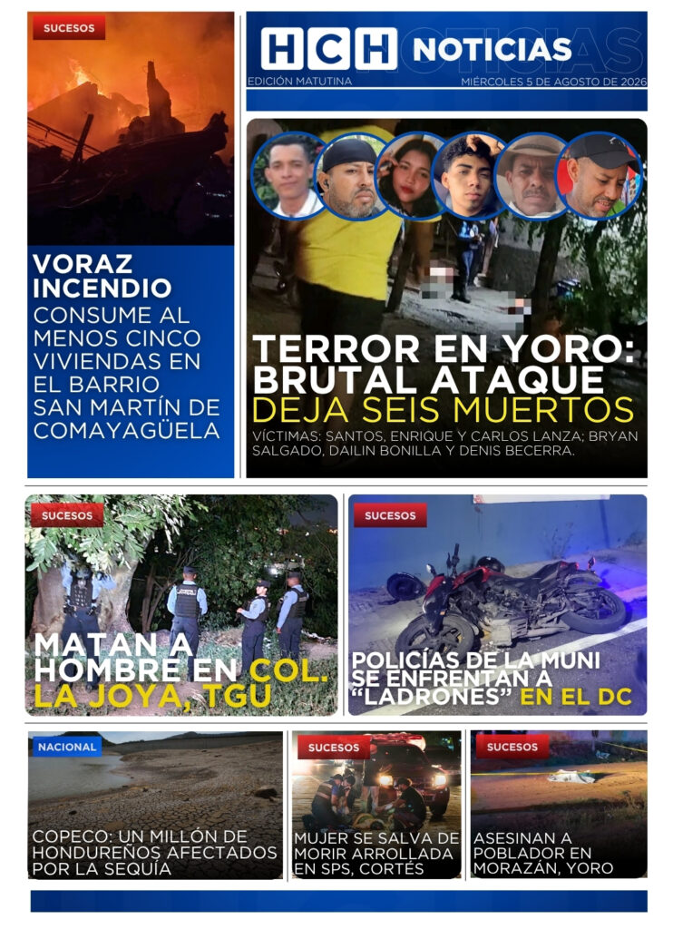 Portada HCH miércoles 5 de agosto de 2026 Edición Matutina
