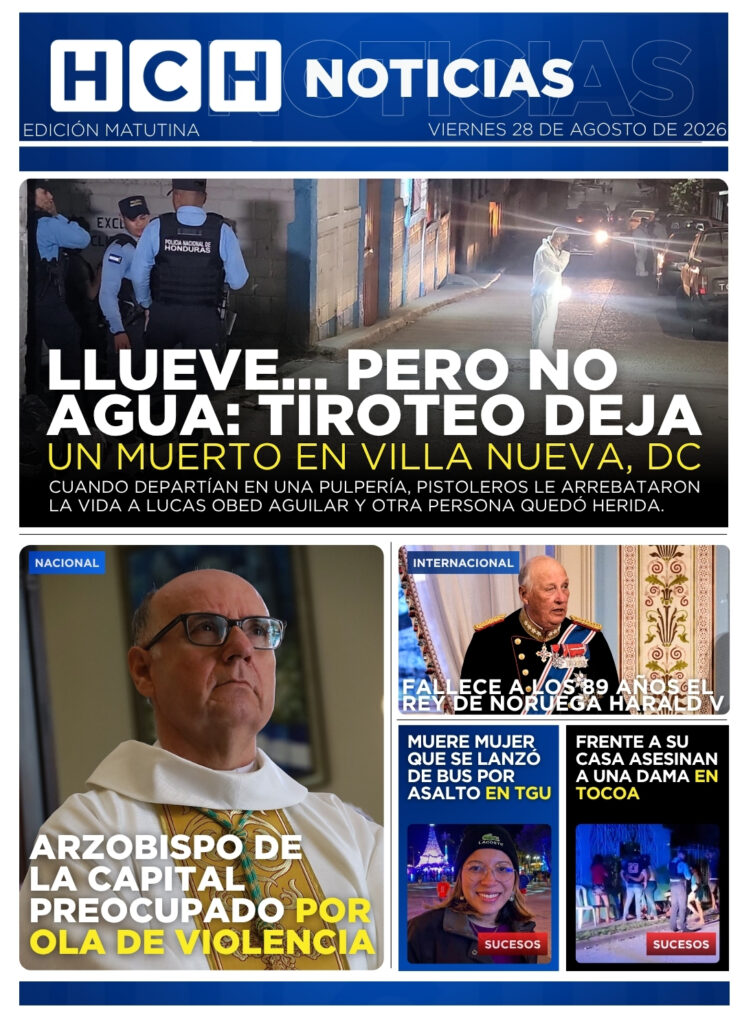 Portada HCH viernes 28 de agosto 2026 Edición Matutina