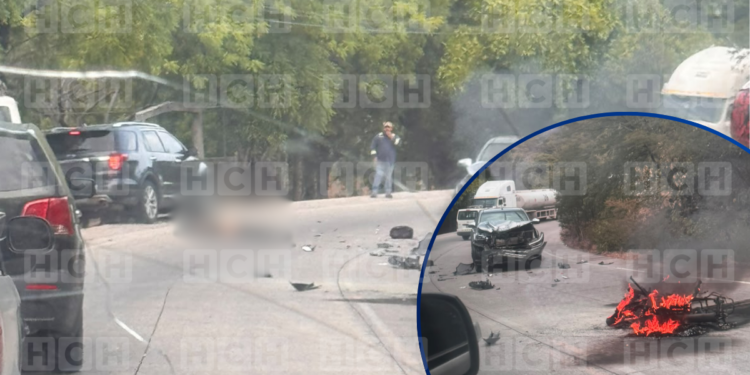 ¡Motocicleta arde en llamas! Hombre fallece tras brutal accidente vial en carretera que conduce de Choluteca a la capital