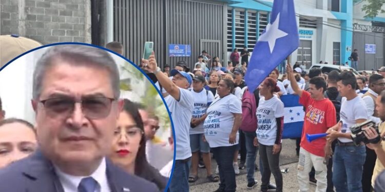 “Vengo a enfrentar otra persecución política”: Juan Orlando Hernández llega a audiencia denunciando indefensión