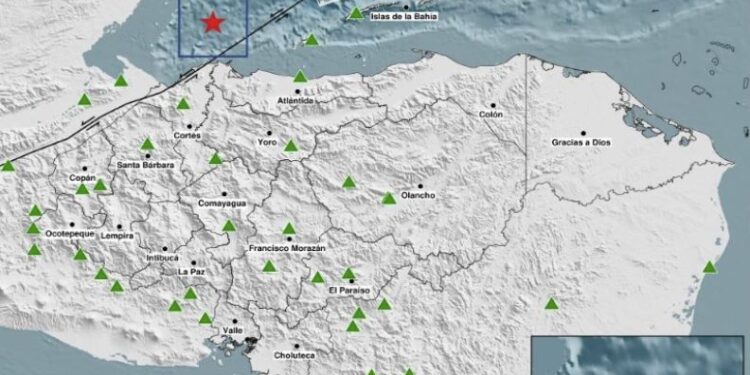 Sismo de 4.6 grados se registró en el norte del país a 50km de Puerto Cortés