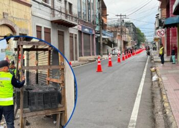 ¡A ver cuánto dura! Alcaldía “pone quietos” a buseros y vendedores de la Tercera Avenida de Comayagüela