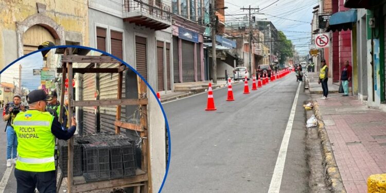 ¡A ver cuánto dura! Alcaldía “pone quietos” a buseros y vendedores de la Tercera Avenida de Comayagüela