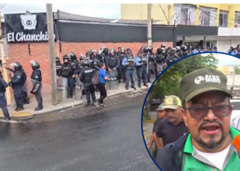 ¡Cero tolerancia! Con “gaseada” y tanqueta, desalojan a campesinos que protestaban en el INA