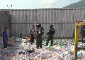 ¡Entre basura reciclada! Hallan droga en la Gran Terminal de San Pedro Sula
