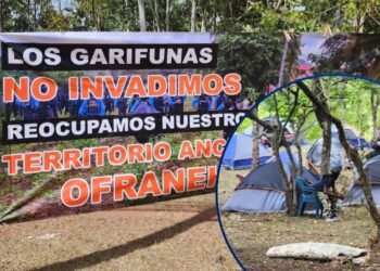 ¡Frente a la CSJ! Garífunas mantienen campamento indefinido exigiendo cierre de causa contra cinco defensores