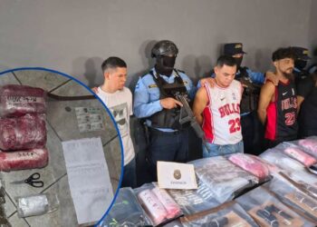 ¡Golpe a la MS13! Caen siete integrantes con armas y una millonaria cantidad de droga en Villanueva