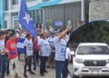 ¡Respaldado por sus seguidores! Juan Orlando Hernández llega a la CSJ para su audiencia