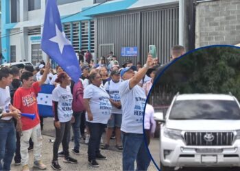¡Respaldado por sus seguidores! Juan Orlando Hernández llega a la CSJ para su audiencia