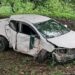 ¡Se salvó de los ladrones, pero no del desastre! Conductor evitó asalto, pero destartaló el carrito en SPS