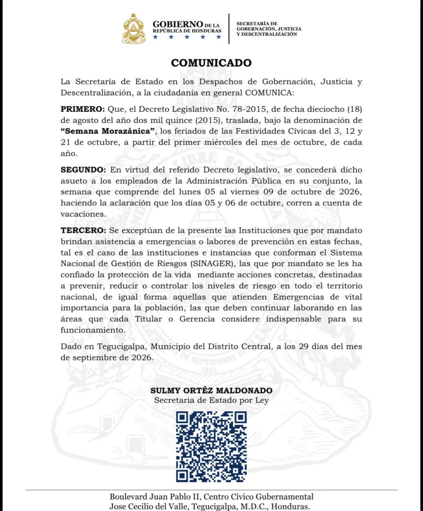 Feriado Morazánico