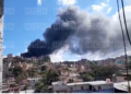 Pavoroso incendio devora llantera en Comayagüela y provoca caos entre vecinos del sector
