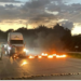 ¡Caos en Puerto Cortés! Transportistas bloquean carretera y exigen freno al precio del combustible