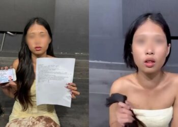 Una mujer es grabada mientras le rapan la cabeza por no pagar su cuenta en un bar de Bangkok