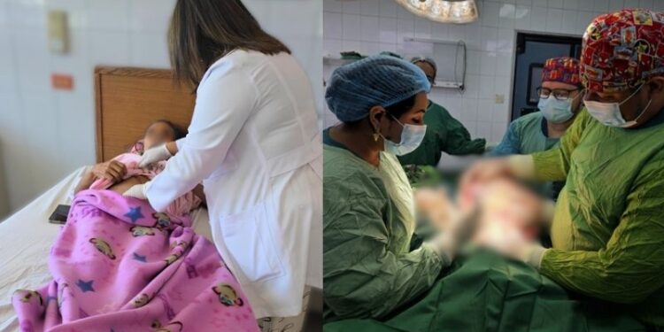 ¡Parecía un embarazo de cinco meses! Mujer tenía gigantesco quiste de hasta 20 libras