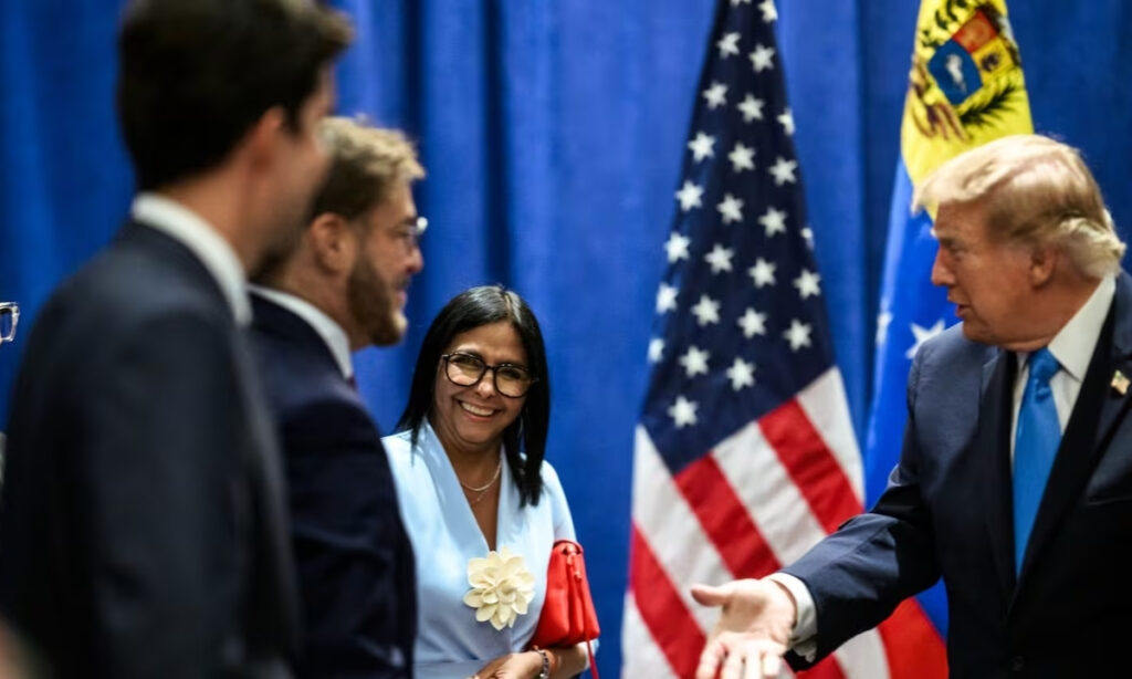 Donald Trump se reúne con Delcy Rodríguez